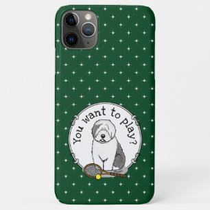 Tennis Old English Sheepdog (Grey 1) Dog Cute iPhone 11 Pro Max Case