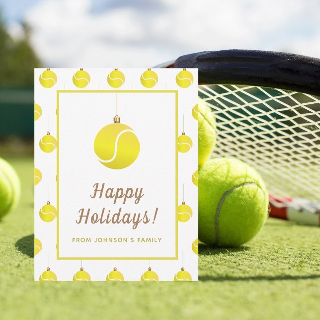 Tennis Ornament Holiday Christmas Greeting Card (Creator Uploaded)
