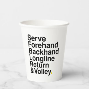 TENNIS PAPER CUPS