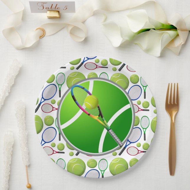Tennis Paper Plates (Wedding)