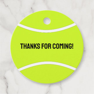 Tennis Party Custom Text Personalised Sports Favour Tags