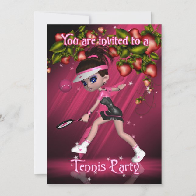 Tennis Party Invitation (Front)