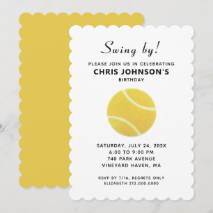 Tennis Party Invitations