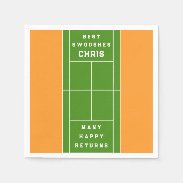 Tennis Party Napkin (Front)