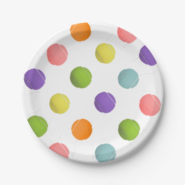 Tennis Party Paper Plate (Front)