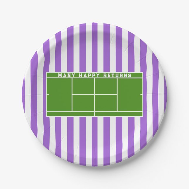 Tennis Party Paper Plate (Front)
