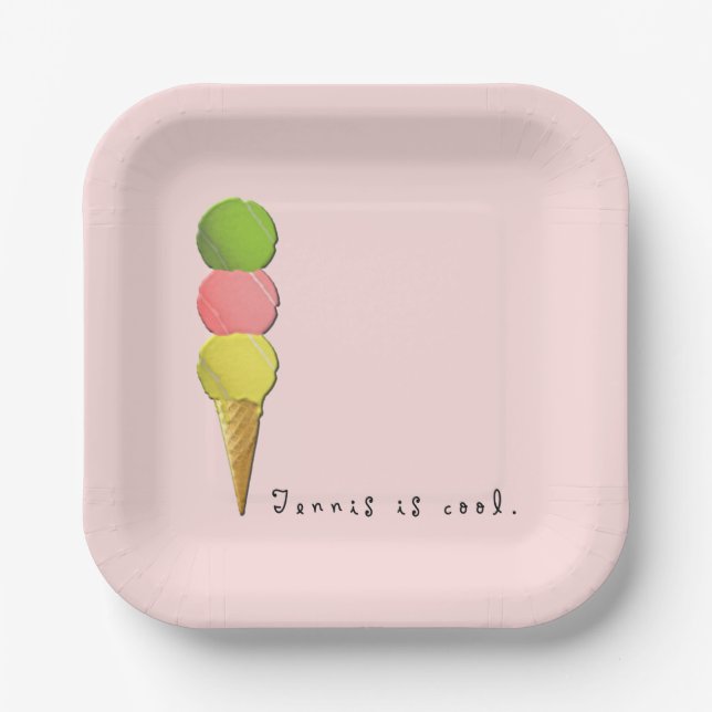 Tennis Party Paper Plate (Front)