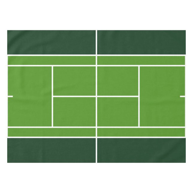 Tennis Party Tablecloth (Front (Horizontal))