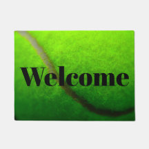 Tennis pattern welcome mat