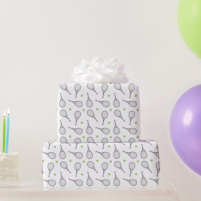 Tennis Pattern Wrapping Paper (Party Gifts)