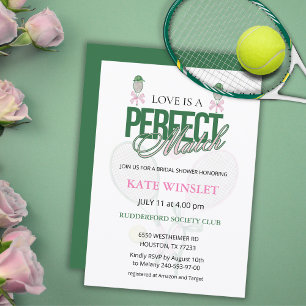 Tennis “Perfect Match” Bridal Shower Invitation 