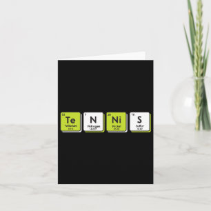 Tennis Periodic Table Elements Sport Funny Player  Card