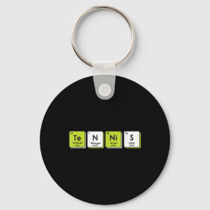 Tennis Periodic Table Elements Sport Funny Player Key Ring