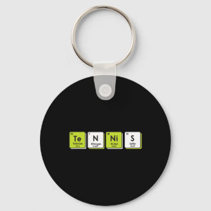 Tennis Periodic Table Elements Sport Funny Player Key Ring
