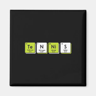 Tennis Periodic Table Elements Sport Funny Player Magnet