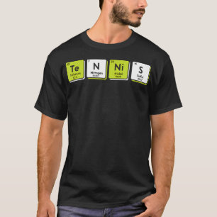 Tennis Periodic Table Elements Sport Funny Player  T-Shirt