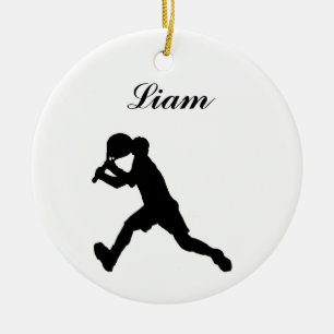 Tennis Personalised Christmas Ornament (male)