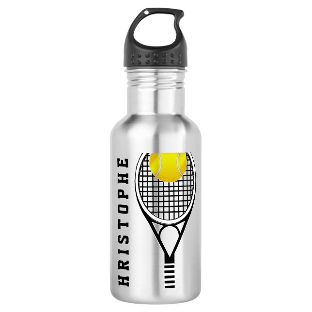 Tennis Personalised Name or Monogram 710 Ml Water Bottle (Front)