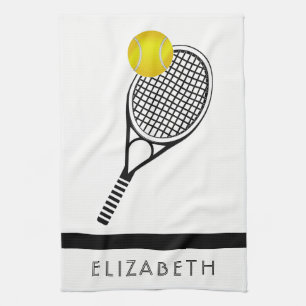 Tennis Personalised Name or Monogram Tea Towel
