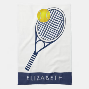 Tennis Personalised Name or Monogram Tea Towel