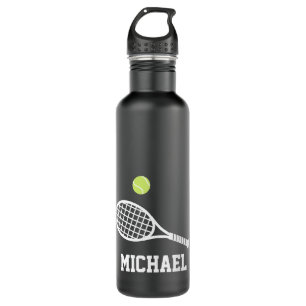 Tennis Personalized Name White Black  710 Ml Water Bottle