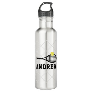 Tennis Personalized Silver Gray 710 Ml Water Bottle