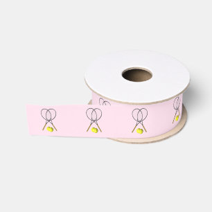 Tennis Pink Sports Grosgrain Ribbon