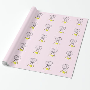 Tennis Pink Sports Wrapping Paper