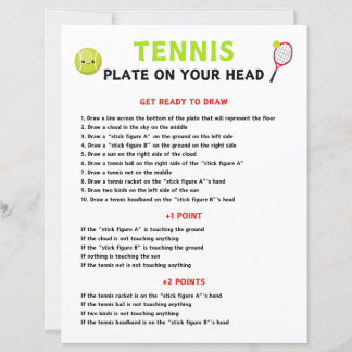 Tennis Plate On Your Head Game