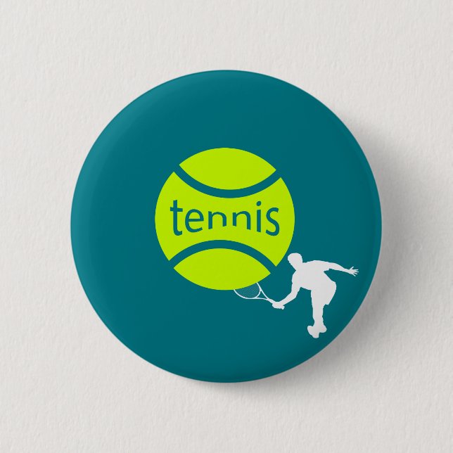 Tennis player 6 cm round badge (Front)