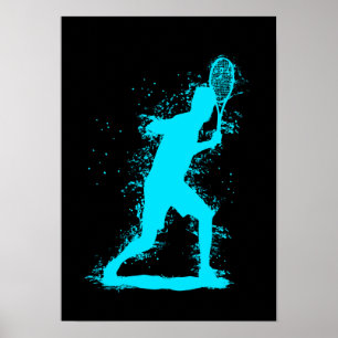 Tennis Player - Abstract Watercolor Art Poster