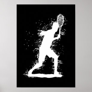 Tennis Player - Abstract Watercolor Art Poster
