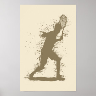 Tennis Player - Abstract Watercolor Art Poster