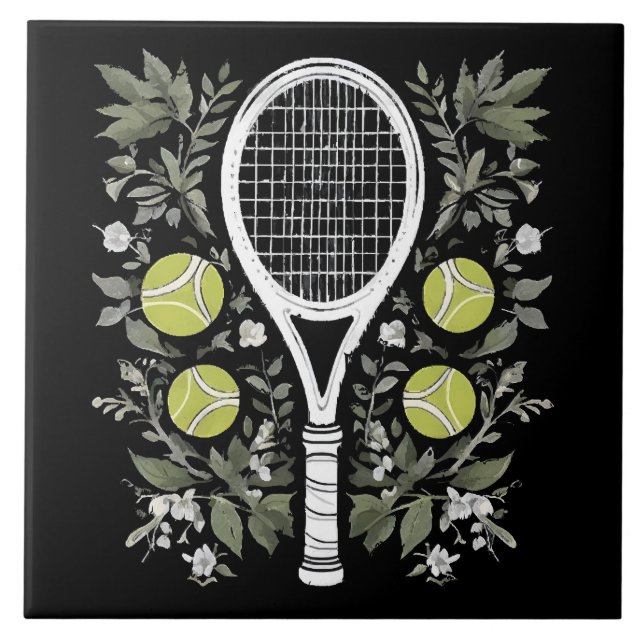 Tennis Player Ceramic Tile (Front)