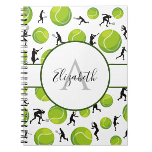 Tennis Player Coach Personalised Add Your Name Notebook