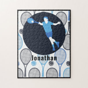 Tennis Player Coach Personalised Your Name Sport Jigsaw Puzzle
