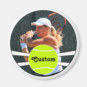 Tennis Player Custom Player Photo & Name or Text Magnet