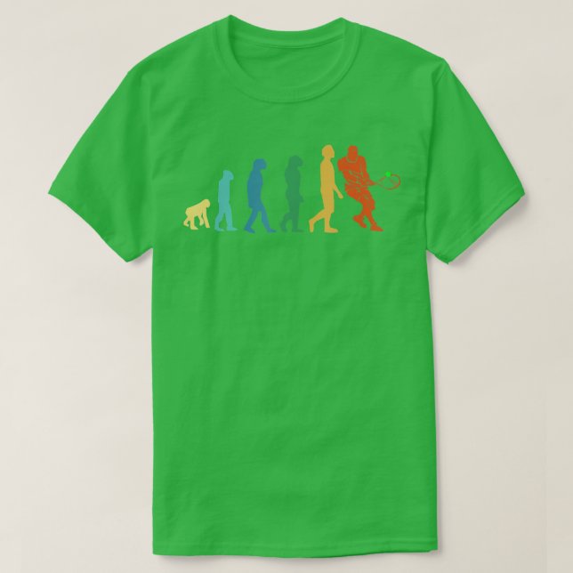 Tennis player gift retro evolution tennis  T-Shirt (Design Front)