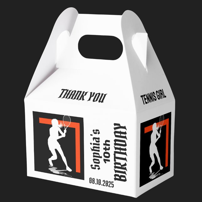 Tennis Player Girl, Birthday Girl Favour Box (Creator Uploaded)