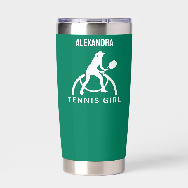 Tennis Player Girl, Tennis Girl  Birthday Insulate Insulated Tumbler (Front)