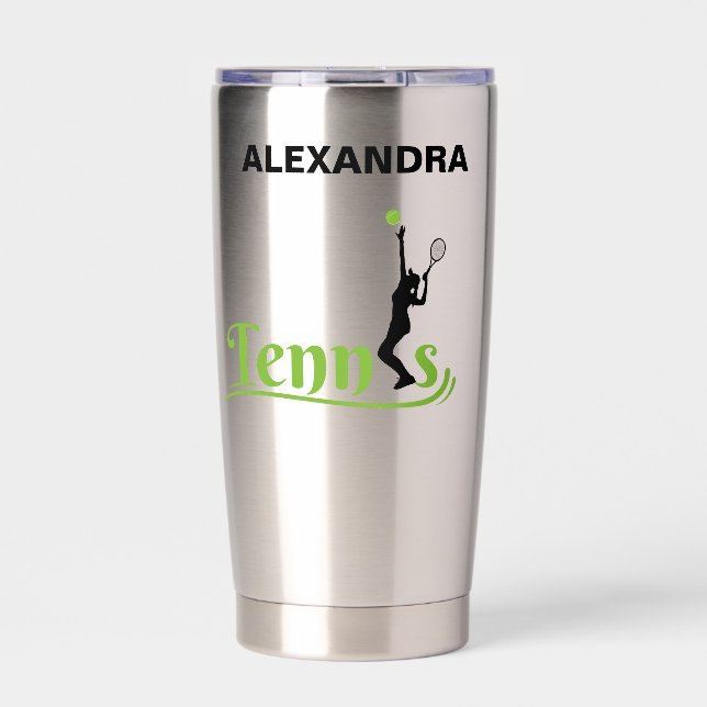 Tennis Player Girl, Tennis Girl  Birthday Insulated Tumbler (Front)