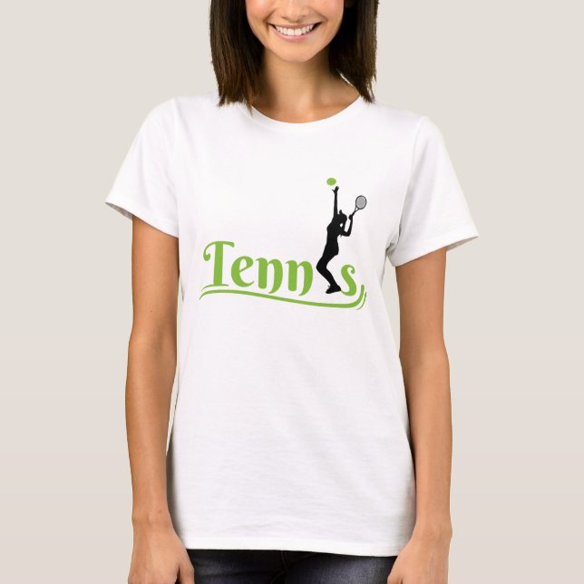 Tennis Player Girl, Tennis Girl  Birthday T-Shirt (Front)