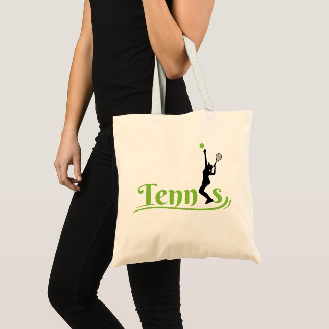 Tennis Player Girl, Tennis Girl  Birthday Tote Bag (Front (Product))