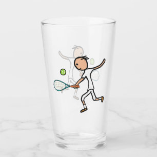 Tennis Player Glass