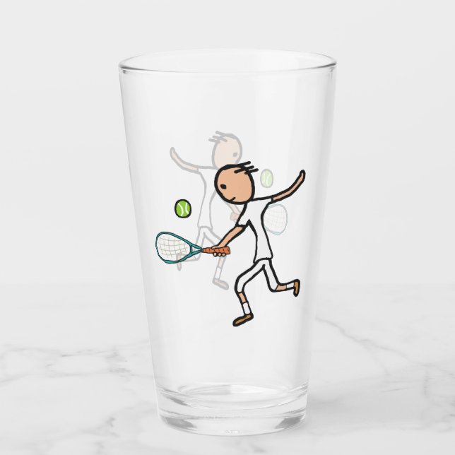 Tennis Player Glass (Front)