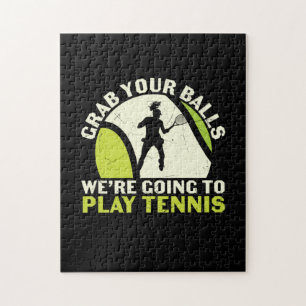 Tennis Player   Grab Your Balls Jigsaw Puzzle