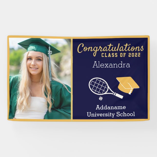 Tennis Player graduation  Graduation  Banner (Horizontal)