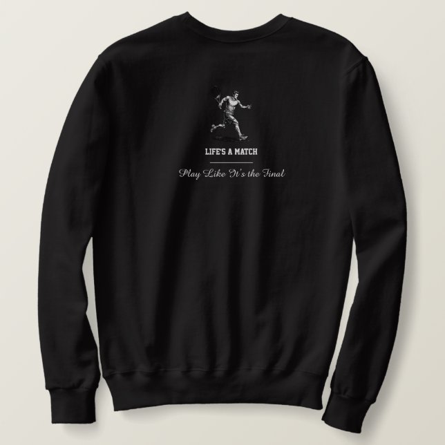 Tennis Player Graphic T-Shirt – Dynamic Sports Sweatshirt (Design Back)