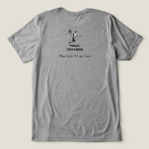 Tennis Player Graphic T-Shirt – Dynamic Sports Tri-Blend Shirt