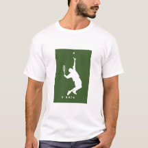 Tennis player hitting a serve - T shirt